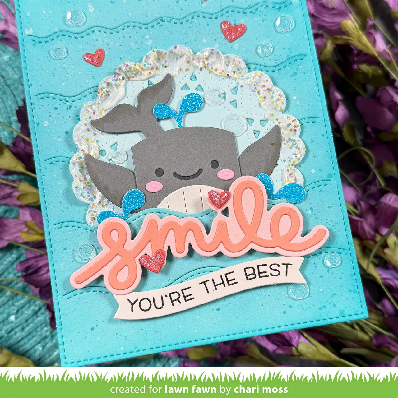Lawn Fawn Tiny Gift Box Wal Delfin Stanzschablonen 9-teilig