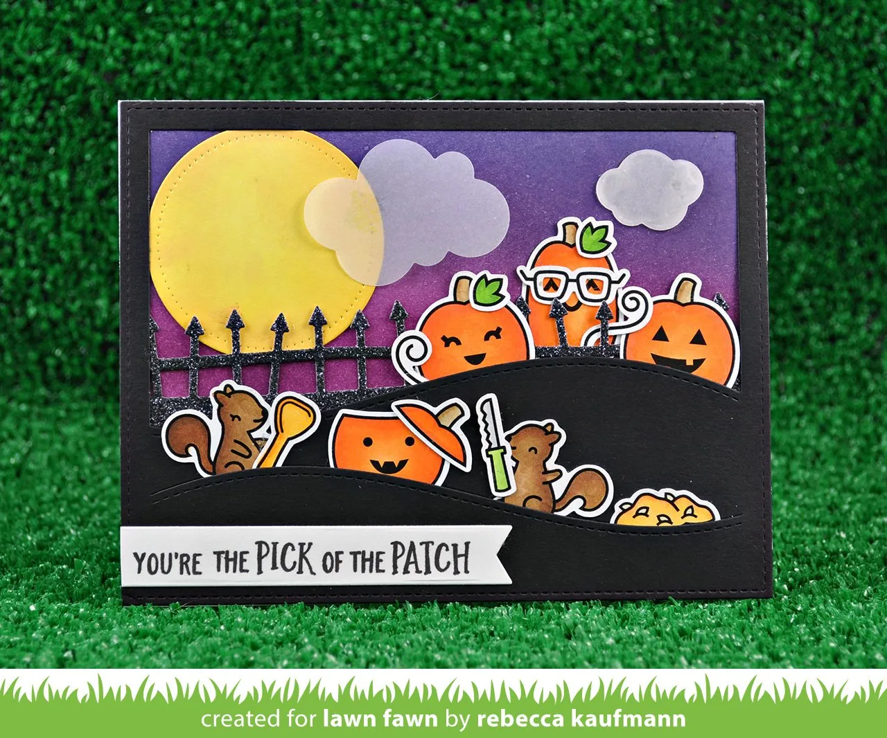 Lawn Fawn Spooky Fence Border Stanzschablone Halloween