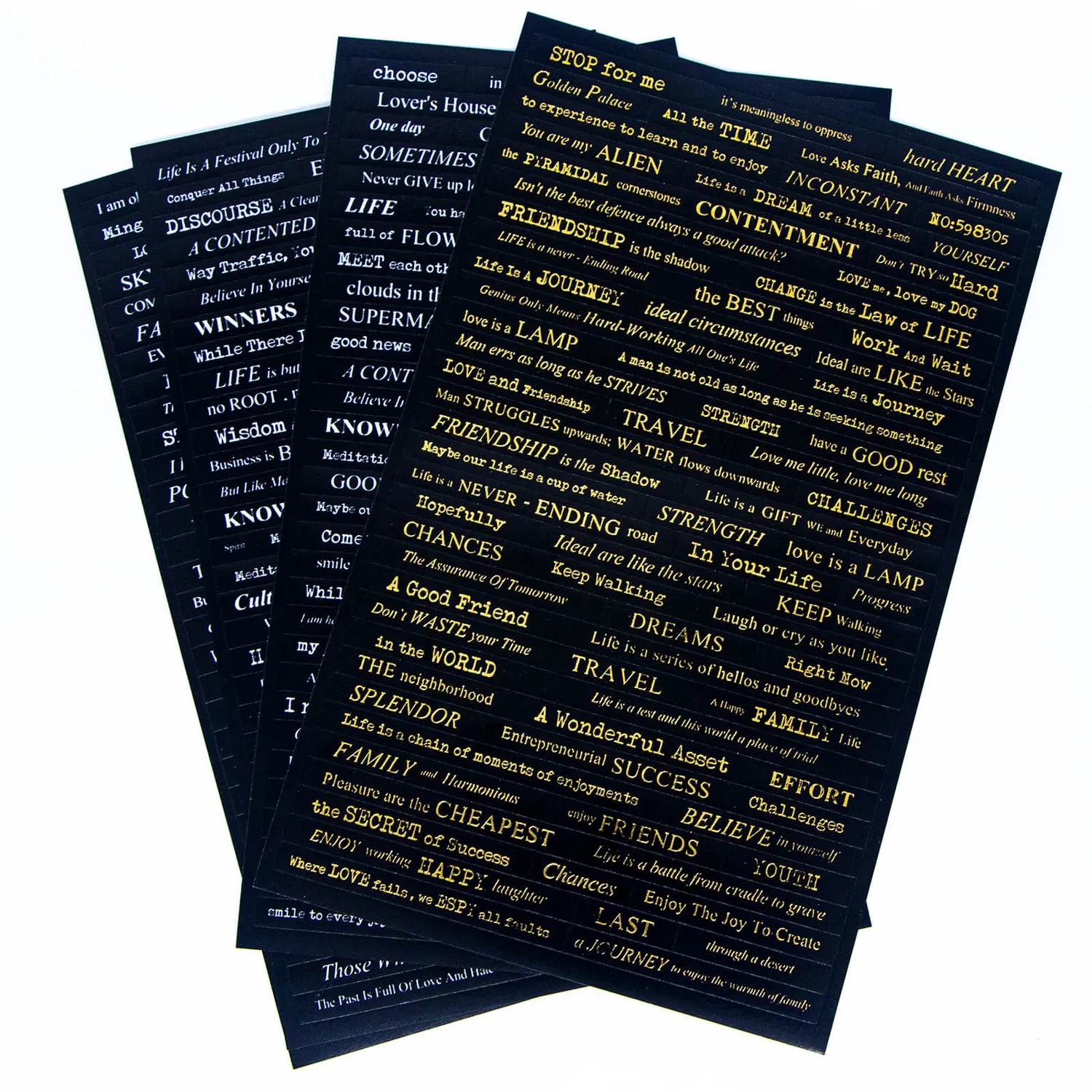Ieebee Between The Lines Textsticker 4-tlg Vintage