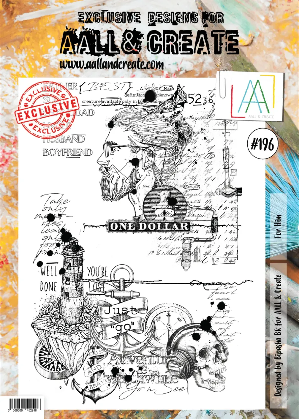 AALL and Create #196 For Him Stempelset A4 Männer-Motive