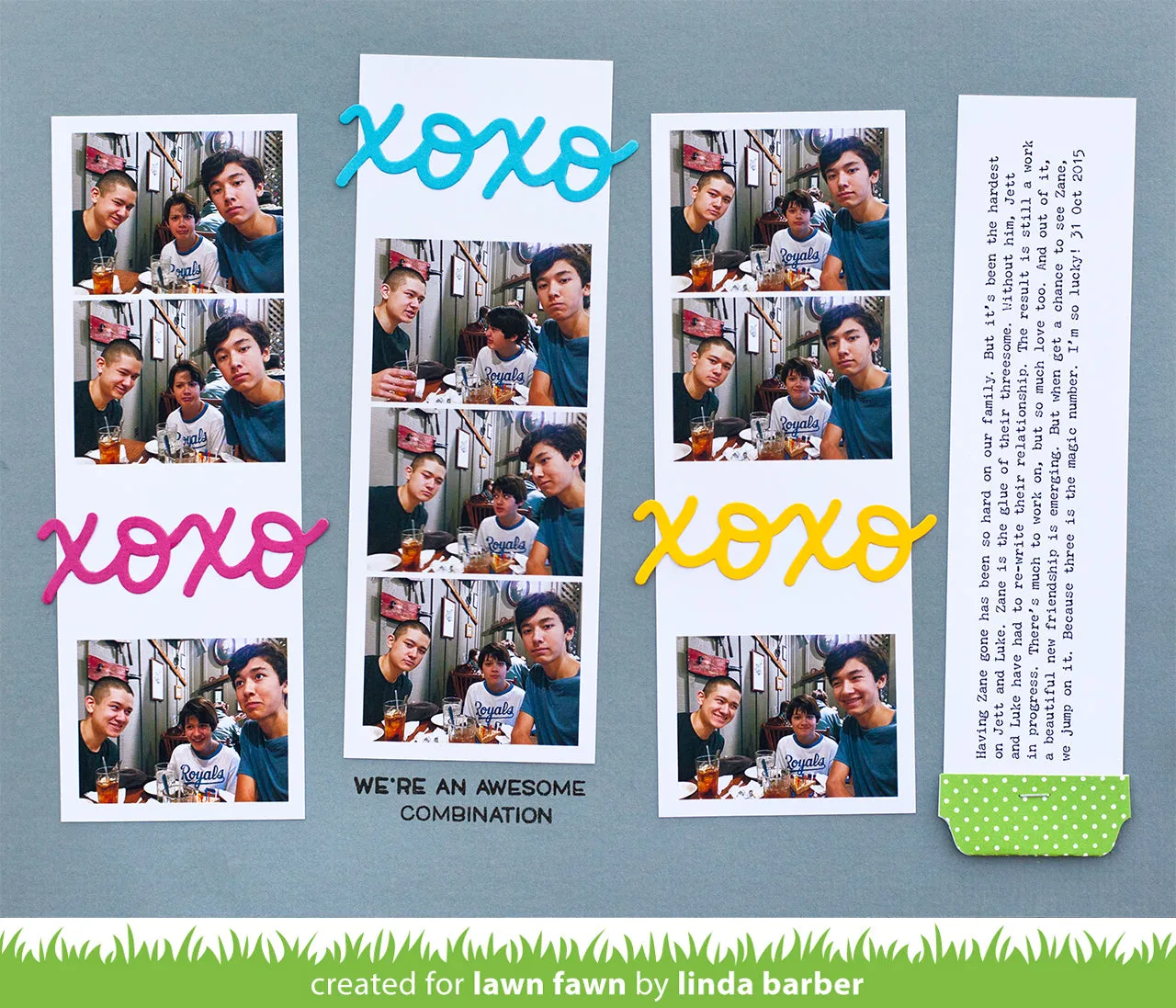 Lawn Fawn Lawn Cuts Scripty XOXO Stanzschablonen Schriftzug
