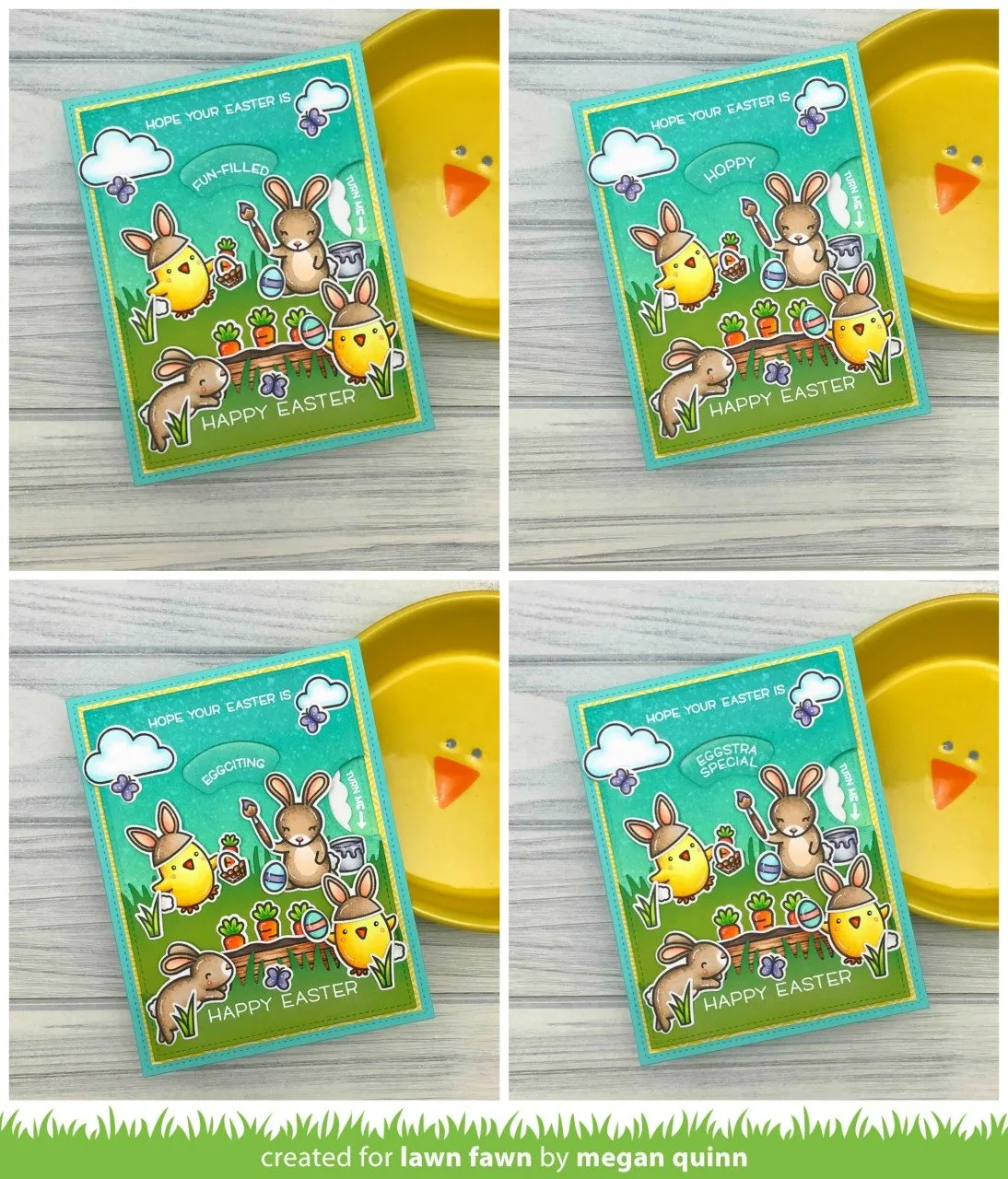 Lawn Fawn Reveal Wheel Spring Sentiments Stempelset LF1900