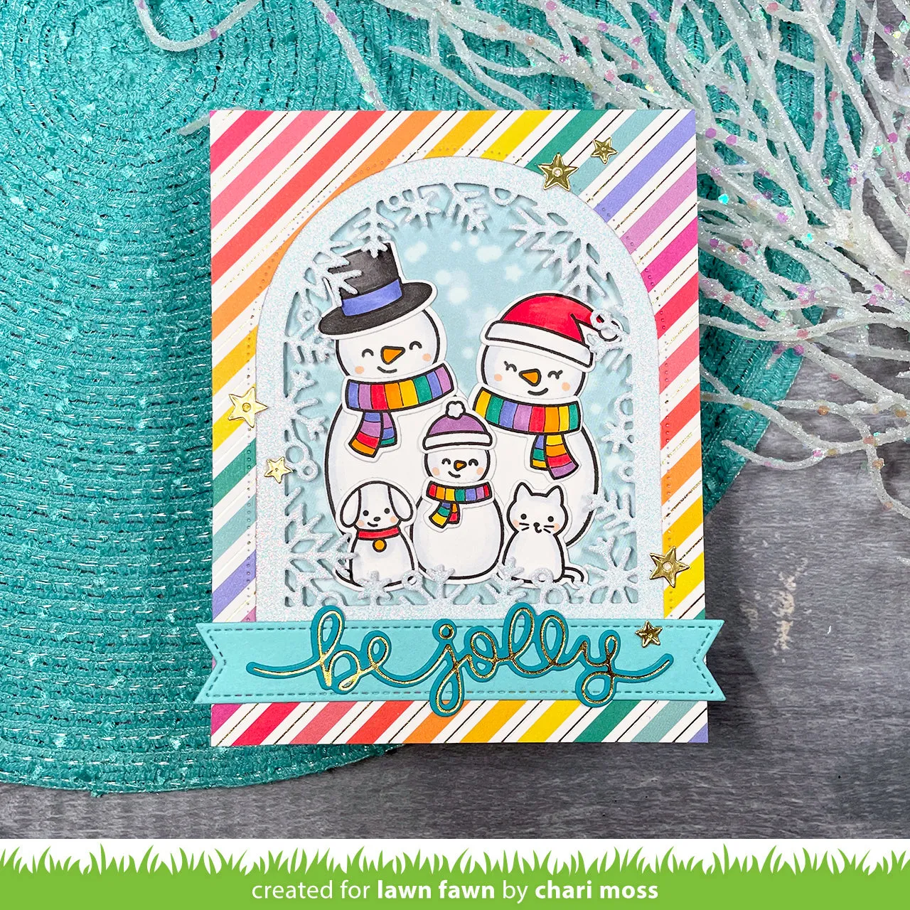 Lawn Fawn Candy Cane Lane Petite Papierblock 6x6 36 Blatt