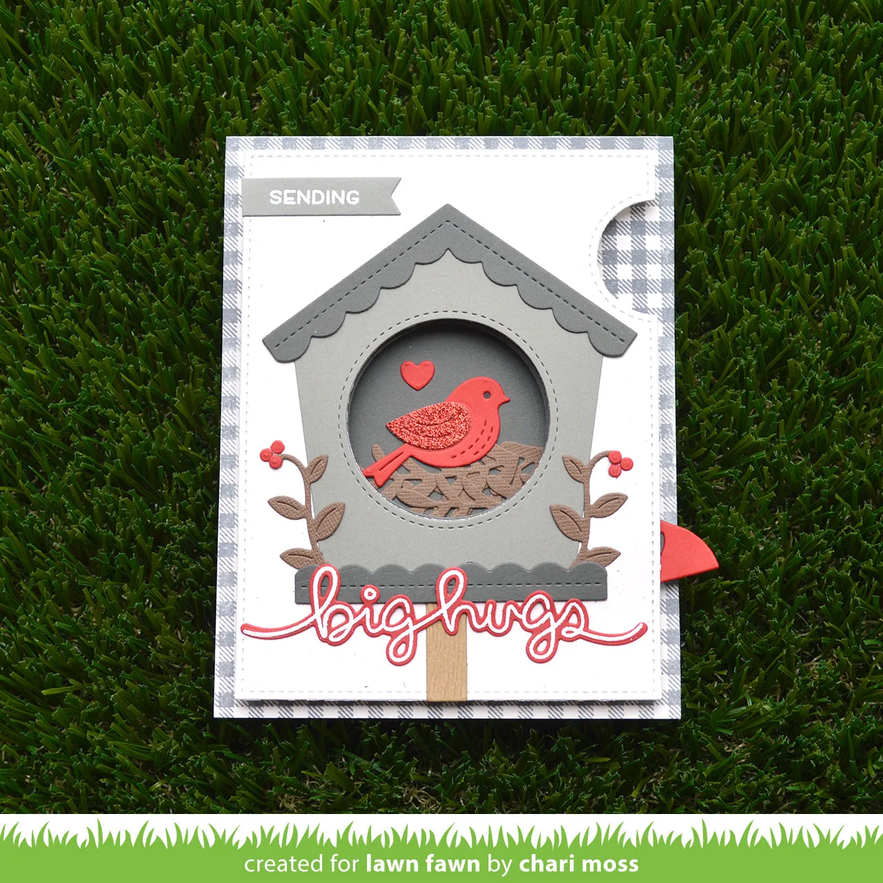 Lawn Fawn Magic Iris Birdhouse Add-On Stanzschablonen Vogelhaus