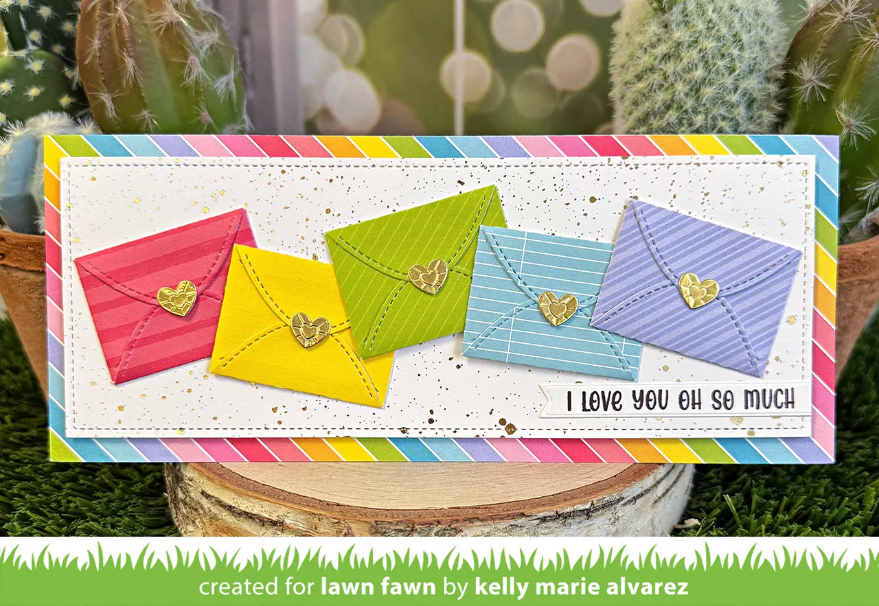 Lawn Fawn Lawn Cuts Little Letter Stanzen Briefumschlag