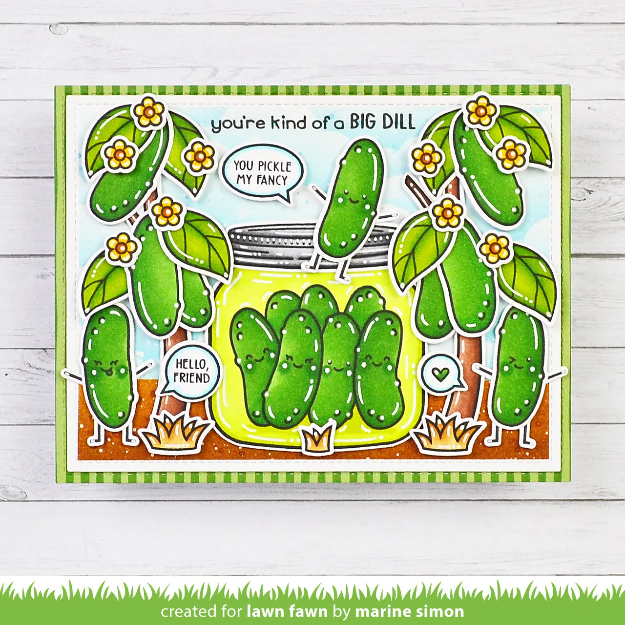 Lawn Fawn How You Bean Pickle Add-On Stempel Gurke