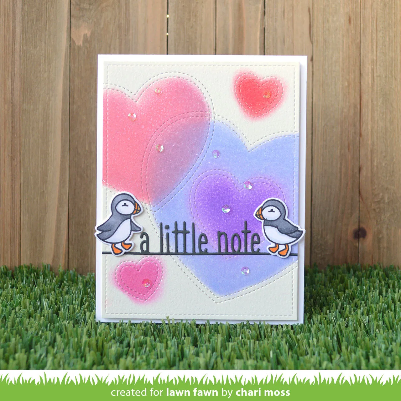 Lawn Fawn Lawn Cuts A Little Note Line Border Stanzschablone