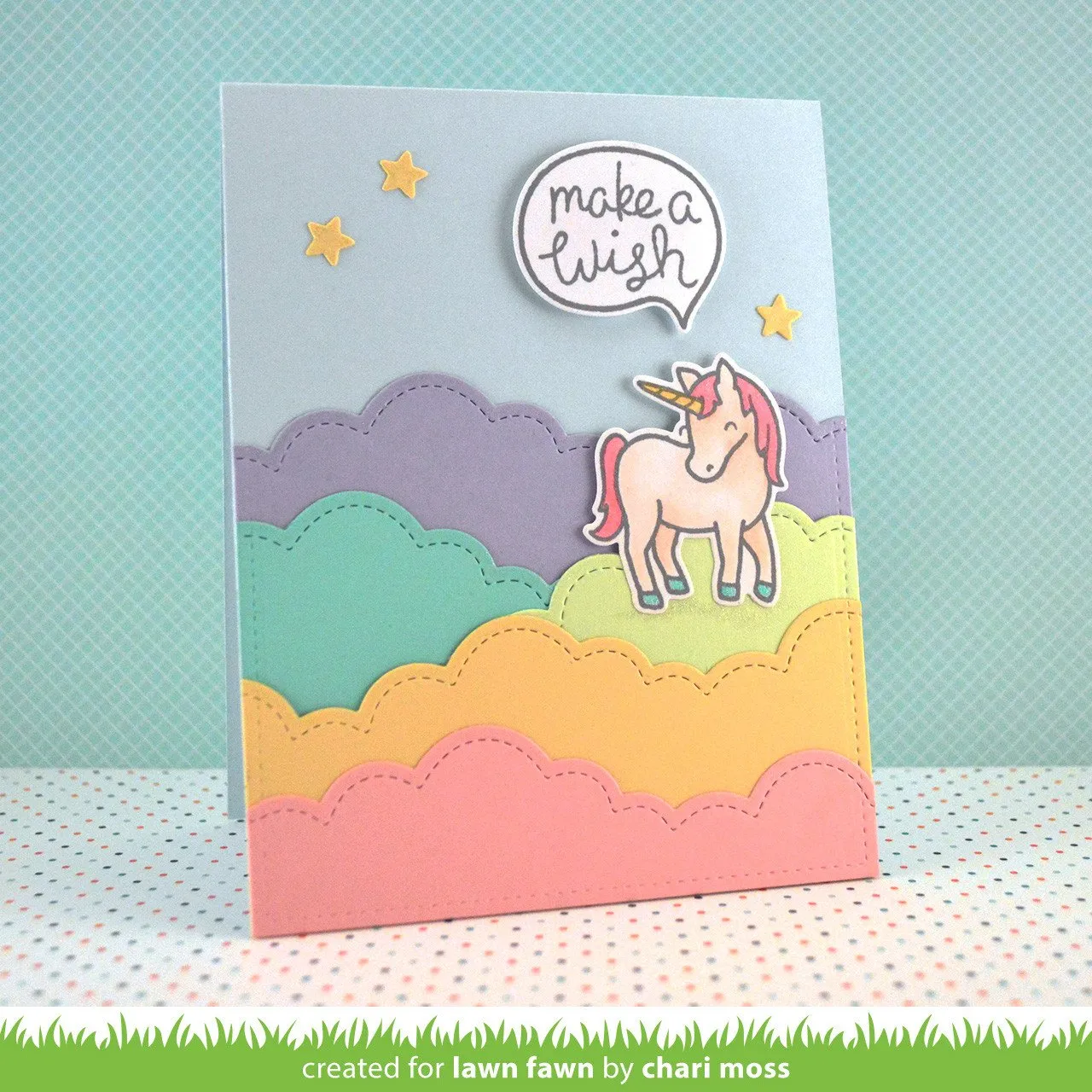 Lawn Fawn Puffy Cloud Borders Lawn Cuts Stanzschablonen Wolken 3-teilig