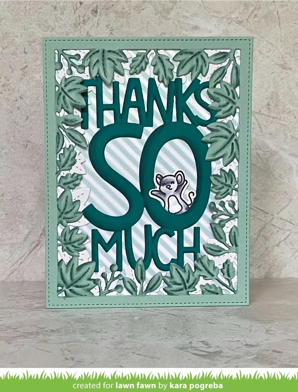 Lawn Fawn Lawn Cuts Giant Thanks So Much Stanze Danke