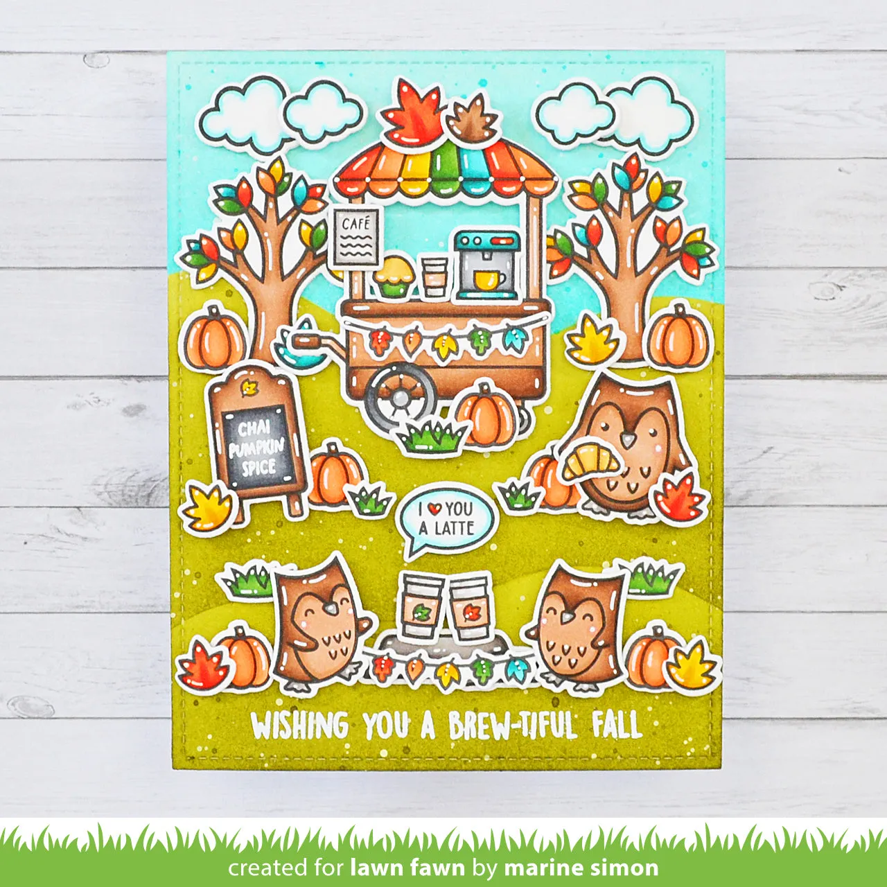 Lawn Fawn Tiny Sentiments Coffee Stempelset Kaffee