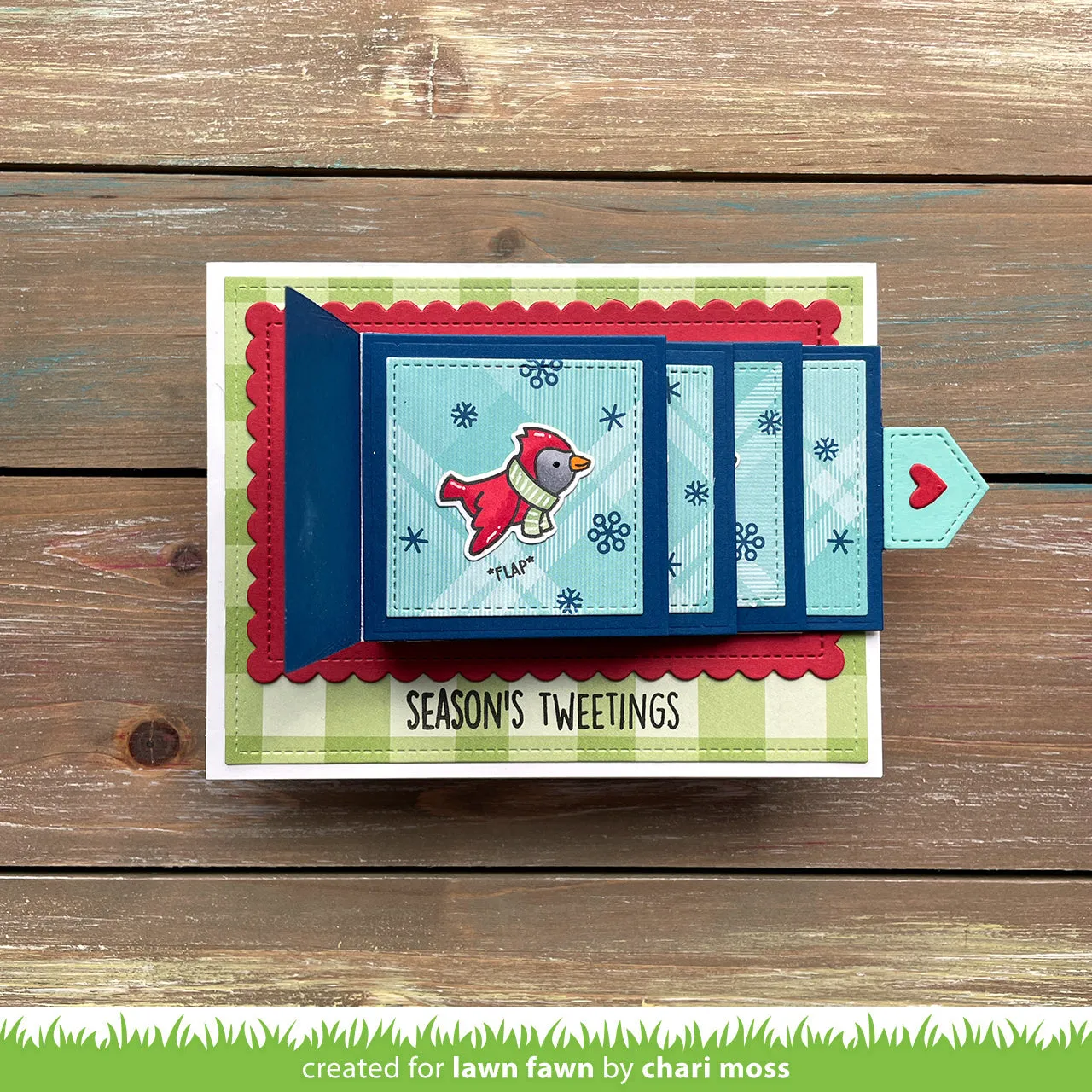 Lawn Fawn Flappy Holiday Clear Stamps Mini Vögel