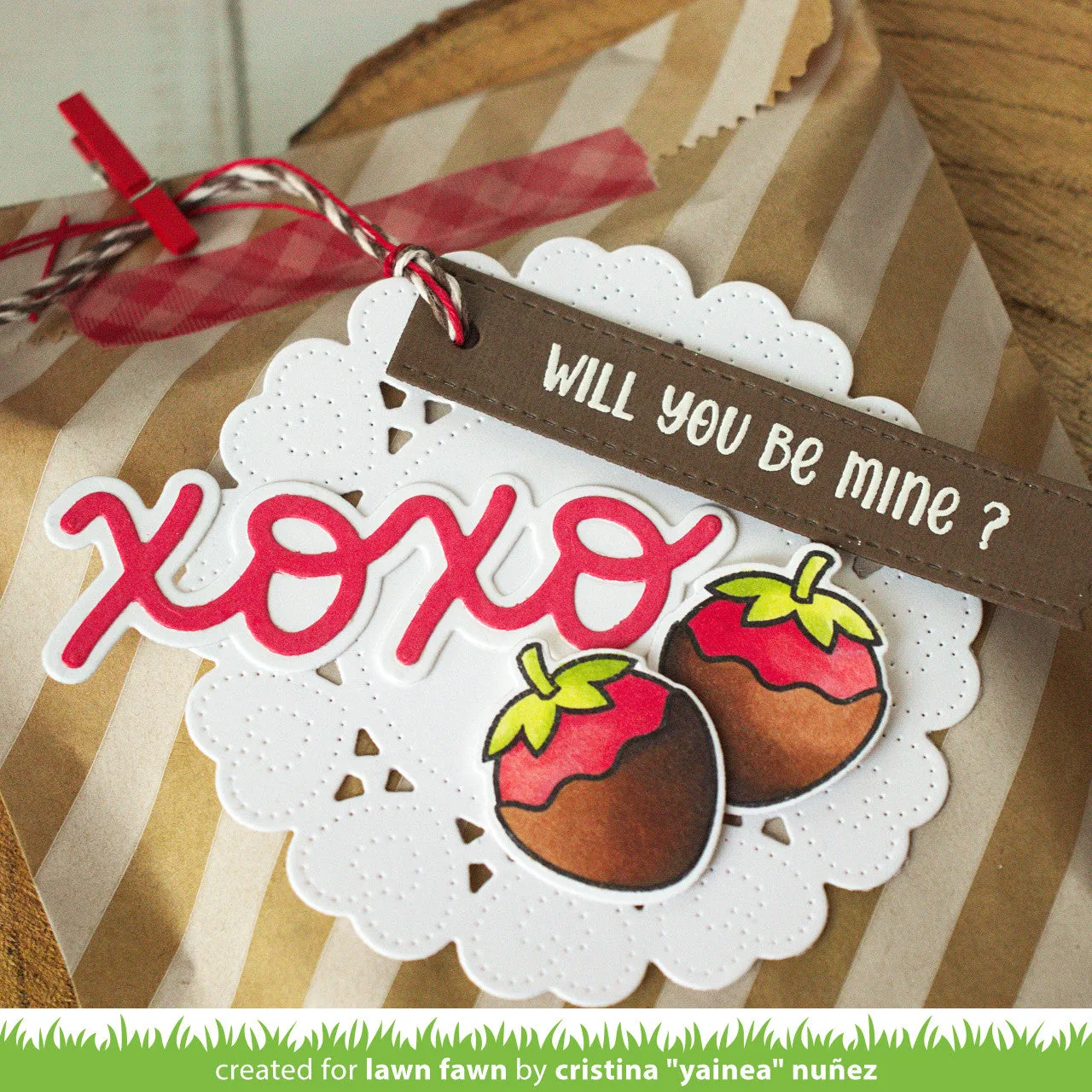 Lawn Fawn Henry Build Sentiment Love Stempel