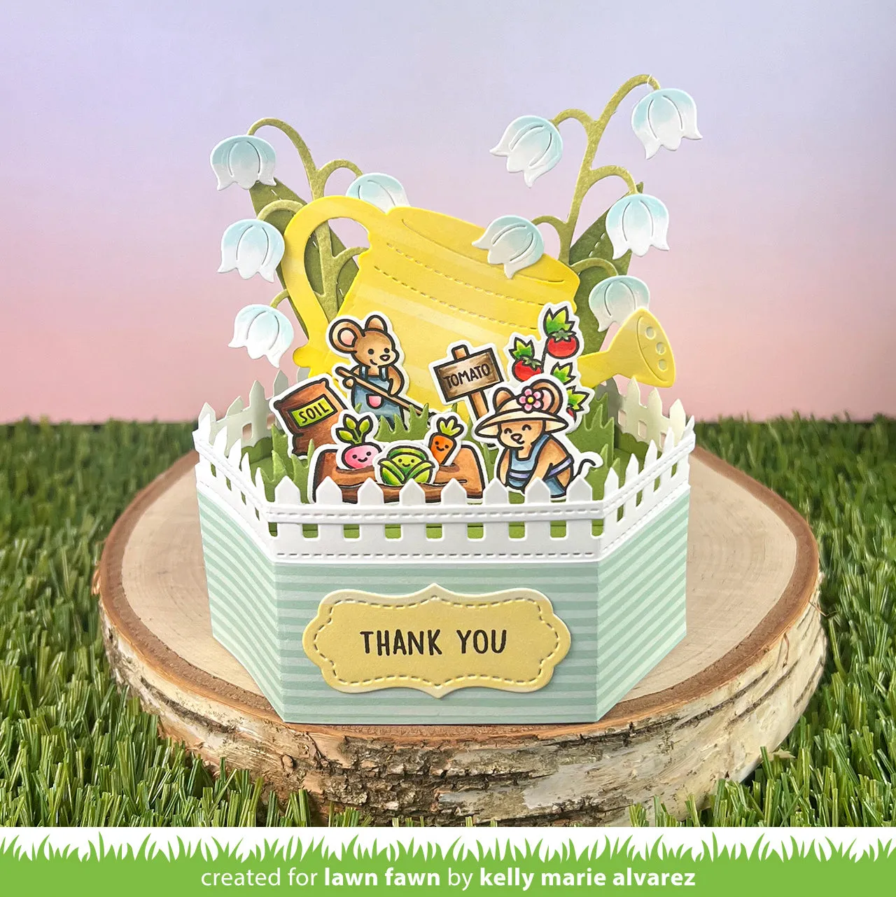 Lawn Fawn Veggie Happy LF3340 Stempelset Mäuse Garten