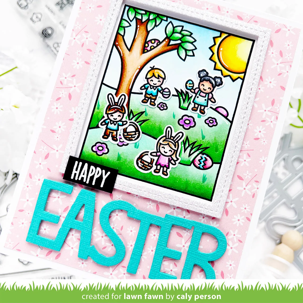 Lawn Fawn Lawn Cuts Giant Happy Easter Stanzen Ostern