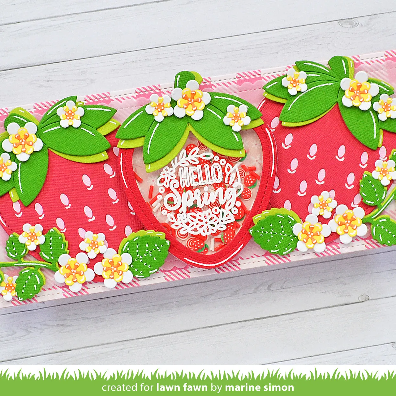 Lawn Fawn Stitched Strawberry Frame LF2809 Stanzen Erdbeere