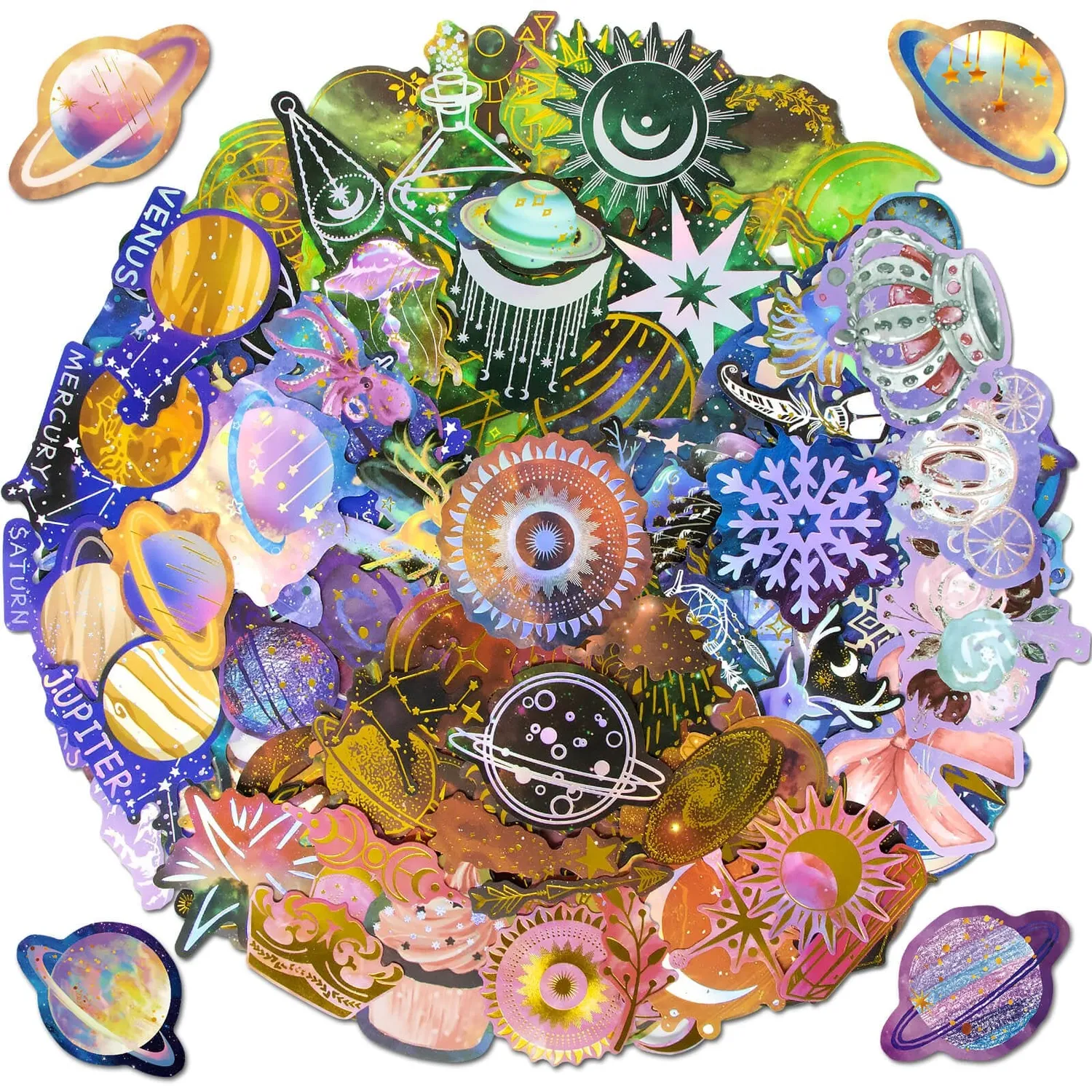 Ieebee Galaxy Dream Sticker 210 Stück wasserfest