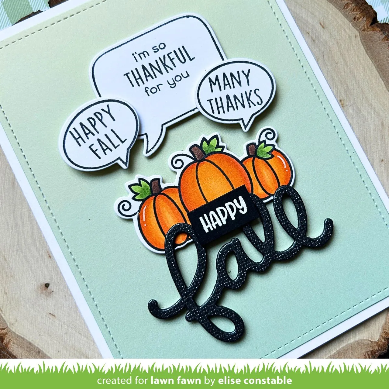 Lawn Fawn Scripty Fall Stanzschablone Schriftzug Herbst