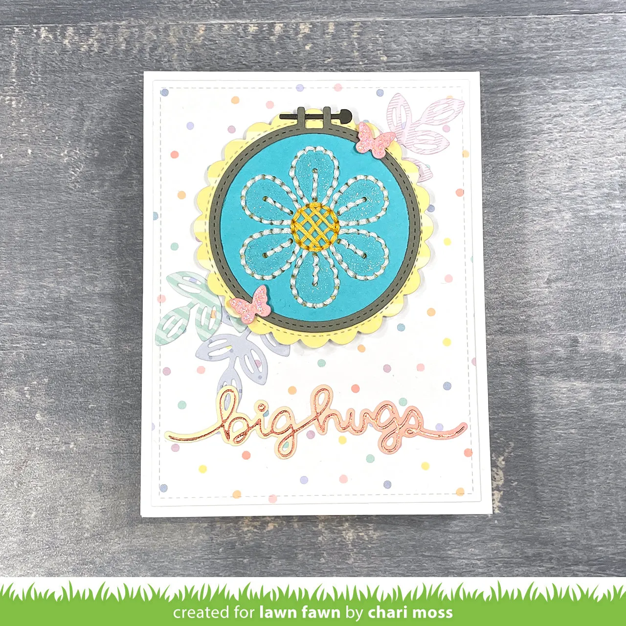 Lawn Fawn Embroidery Hoop Flower Add-On Stanze Blume