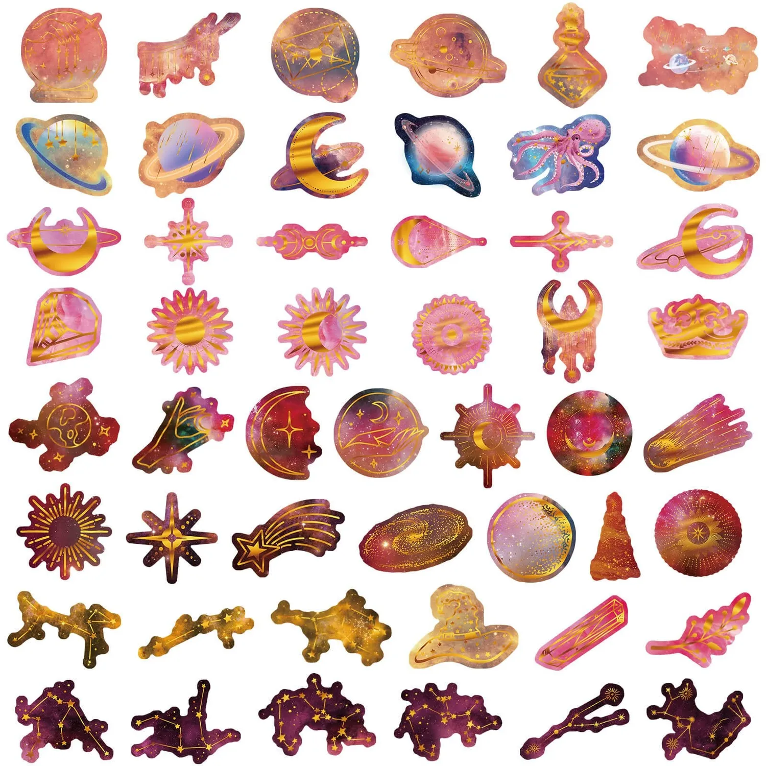 Ieebee Galaxy Dream Sticker 210 Stück wasserfest