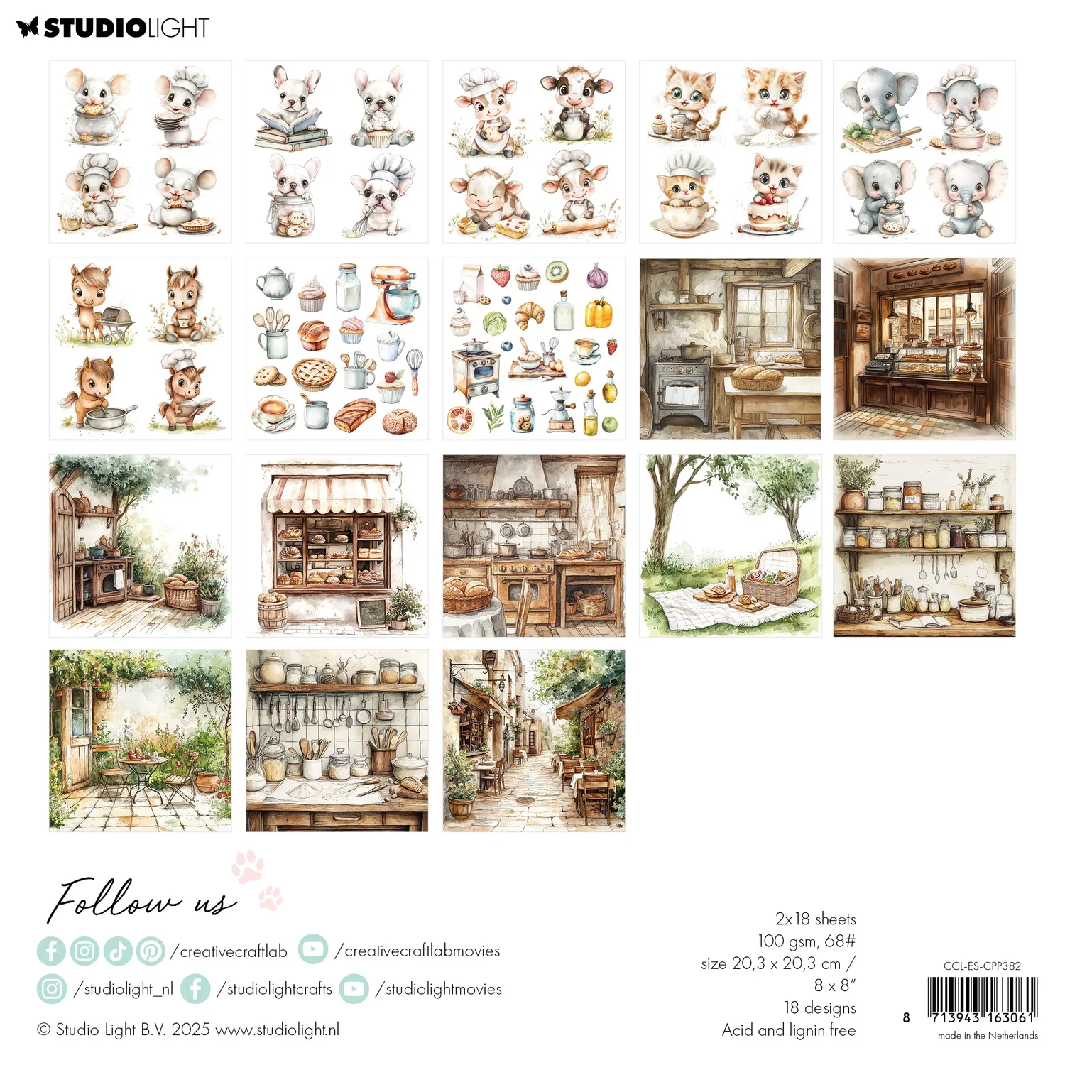 StudioLight Creative Craftlab Sweet as pie Collageblock 36 Blatt