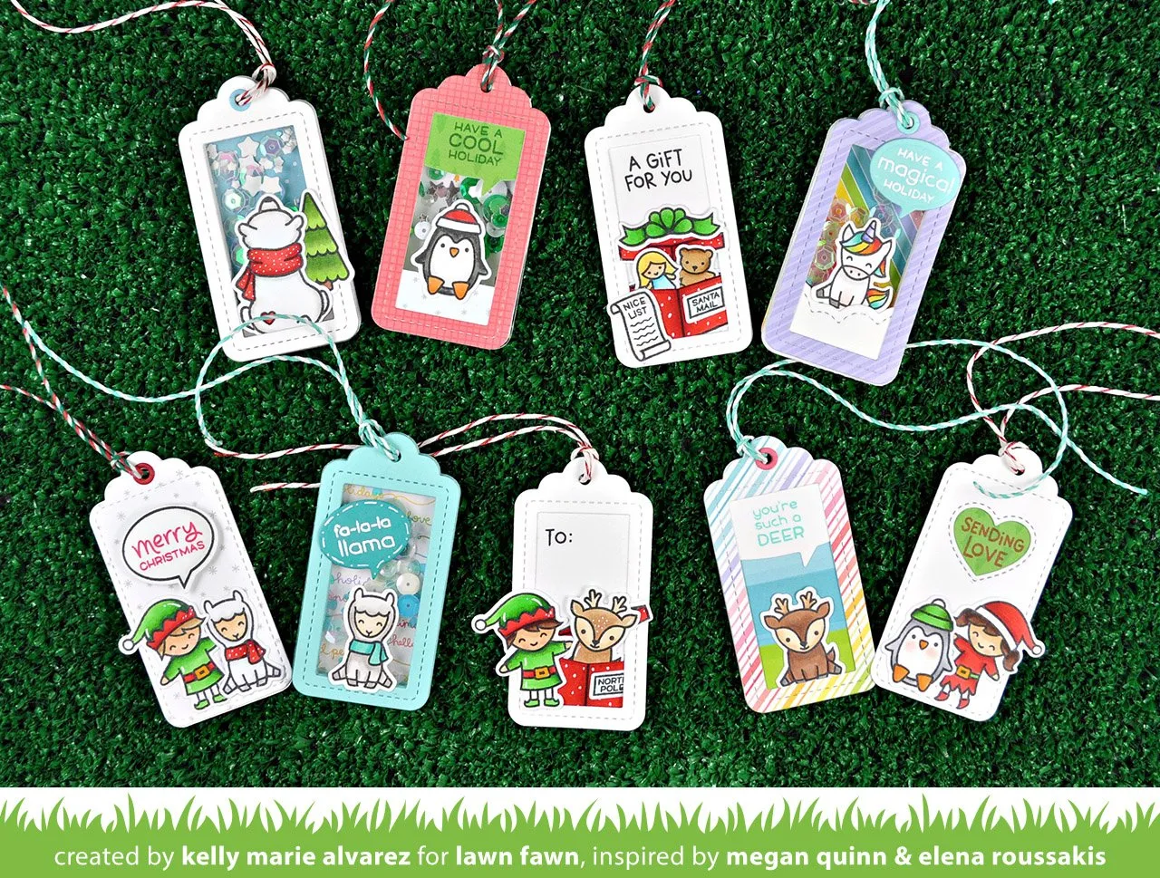 Lawn Fawn Say What? Gift Tags Stanzen Sprechblasen 4-teilig