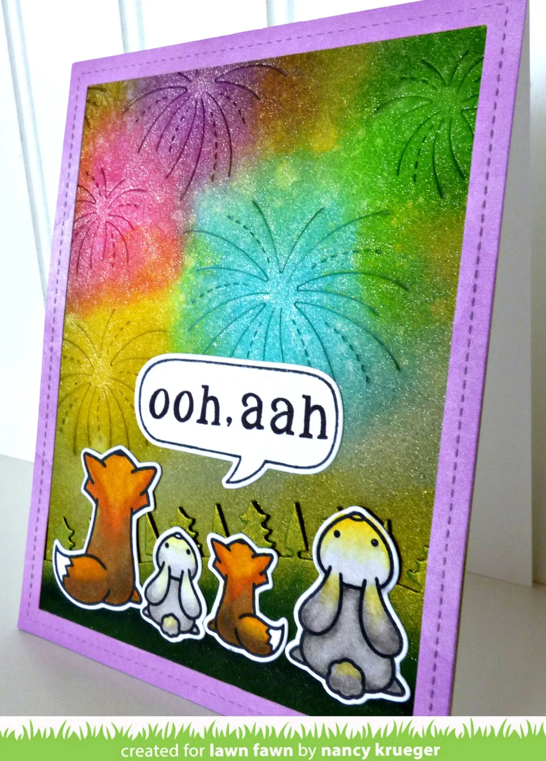 Lawn Fawn Stitched Fireworks Stanzschablone 3-tlg