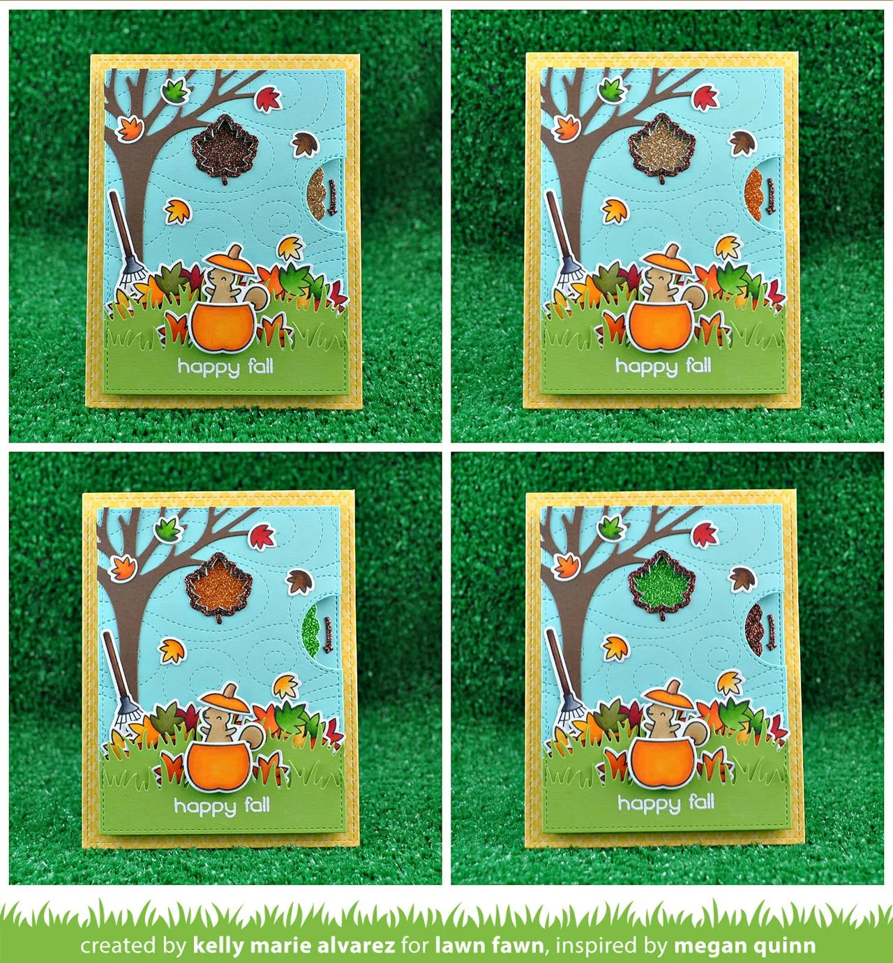 Lawn Fawn Reveal Wheel Fall Leaf Stanzschablone Herbst