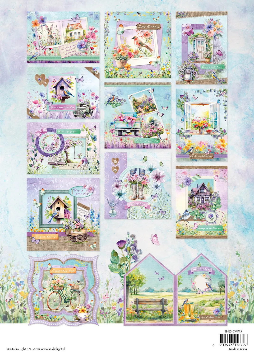StudioLight Essentials Spring Serenade Kartenblock A4 frühlingshaft